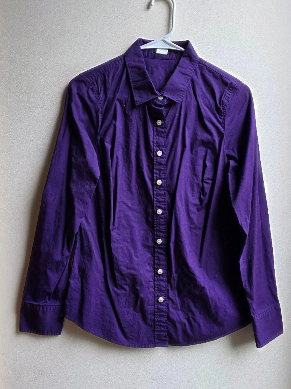 J. Crew Deep Purple Button Down Shirt Size Small
